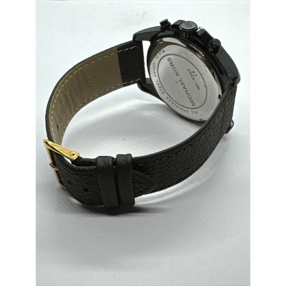Michael Kors Bradshaw MK5550 Unisex Brown Leather Analog Dial Watch JNA778